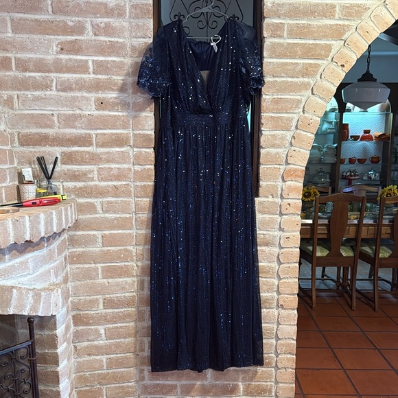 Giffniseti Dresses & Skirts - Navy Blue Sequin Dress